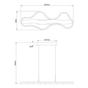 LED-Pendelleuchte Bezzy Aluminium / Eiche massiv - 1-flammig - Breite: 29 cm