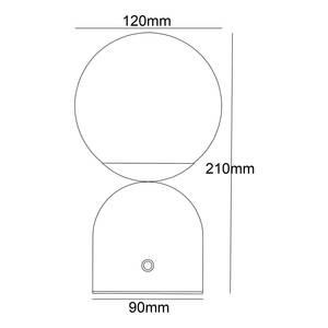 LED-Tischleuchte Julsy Typ A Acrylglas / Eisen - 1-flammig - Silber