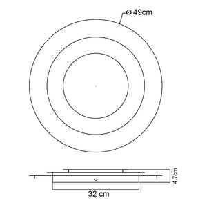 LED-Deckenleuchte Heda Eisen - 1-flammig - Durchmesser: 49 cm