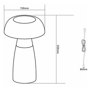 LED-Tischleuchte Gixi Acrylglas - 1-flammig