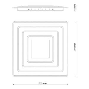 LED-Deckenleuchte Jocelyn Eisen / Acrylglas - 1-flammig