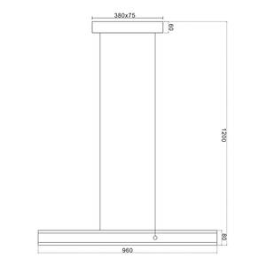 LED-Pendelleuchte Gebaldo Aluminium / Acrylglas - 1-flammig