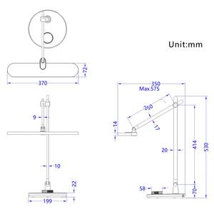 LED-Tischleuchte Berletta Aluminium / Acrylglas