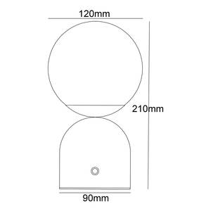 LED-Tischleuchte Julsy Typ A Acrylglas / Eisen - 1-flammig - Weiß