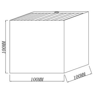 LED-Wandleuchte Illi Typ A Klarglas / Aluminium - 1-flammig - Schwarz