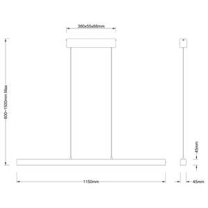 LED-Pendelleuchte Olivus Acrylglas / Gummibaum massiv - 2-flammig