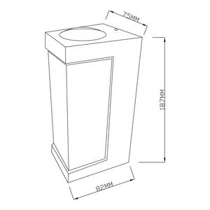 LED-Wandleuchte Plixon Typ B Aluminium / Acrylglas - 1-flammig