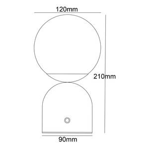 LED-Tischleuchte Julsy Typ A Acrylglas / Eisen - 1-flammig - Messing