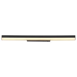 LED-Wandleuchte Sallo Acryl / Aluminium - 1-flammig - Schwarz - Breite: 60 cm