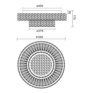 LED-Deckenleuchte Mucky Klarglas / Eisen - 1-flammig