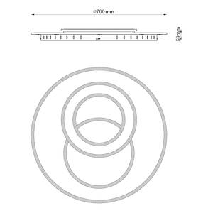 LED-Deckenleuchte Jacques Eisen / Acrylglas - 1-flammig