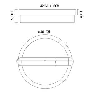 LED-Deckenleuchte Blondie Aluminium / Klarglas - 1-flammig