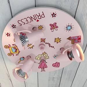 Lampada da soffitto Princess Materiale plastico - Rosa - 3 punti luce