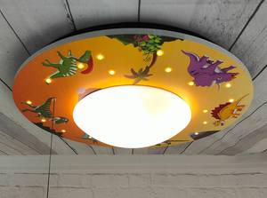 Lampada da soffitto Dinos B Materiale plastico - Arancione - 1 punto luce