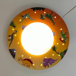 Lampada da soffitto Dinos B Materiale plastico - Arancione - 1 punto luce