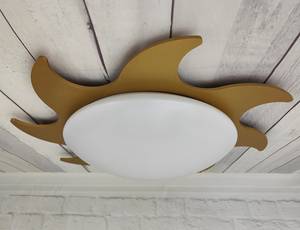 Lampada da soffitto Sole Materiale plastico - Oro - 1 punto luce