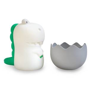 Lampada notturna Diggy Dino Silicone - Bianco / verde