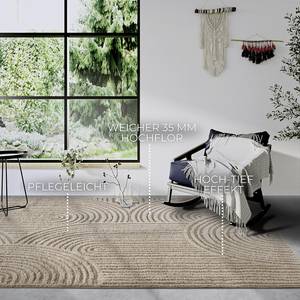 Hochflorteppich Chappe Polyester - Beige - 120 x 170 cm