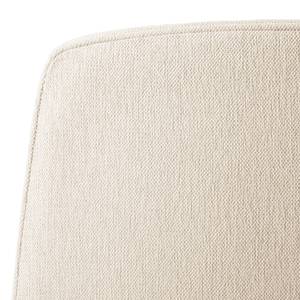 Fauteuil GARBO met kruisvoet geweven stof - Geweven stof Saia: Beige - Chroomkleurig glanzend