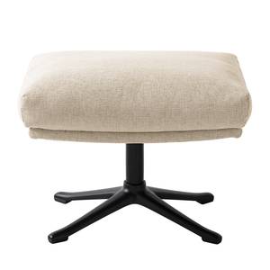 Pouf GARBO con base a stella Tessuto Saia: beige - Nero