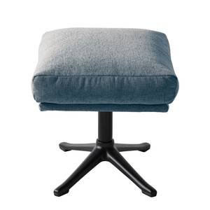 Pouf GARBO con base a stella Tessuto Saia: blu jeans - Nero