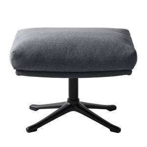 Pouf GARBO con base a stella Tessuto Saia: grigio pietra - Nero