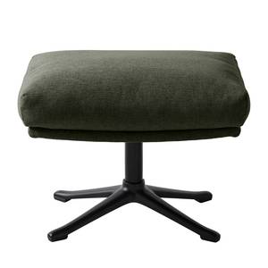 Pouf GARBO con base a stella Tessuto Saia: grigio verde mélange - Nero