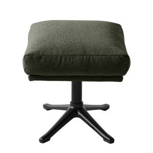 Pouf GARBO con base a stella Tessuto Saia: grigio verde mélange - Nero