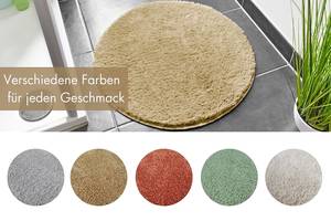 Badematte Florida rund recyceltes Polyester - Taupe