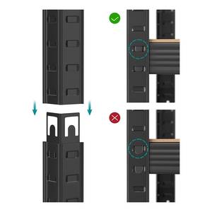 Schwerlastregal Hastal 200 cm Stahl - Schwarz - 1er Set