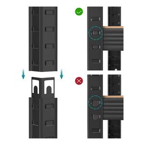 Schwerlastregal Hastal 200 cm Stahl - Schwarz / Dunkelbraun - 1er Set