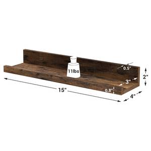 Wandboard Cottondale mit Rand 3er-Set Dunkelbraun