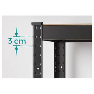 Schwerlastregal Hastal 160 cm Stahl - Dunkelbraun