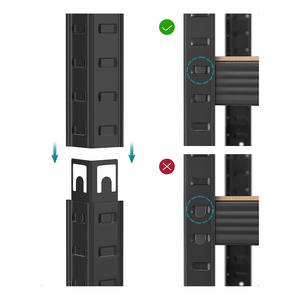 Schwerlastregal Hastal 200 cm Stahl - Schwarz - 2er Set