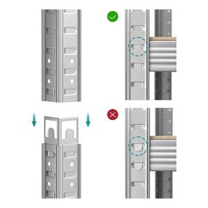 Schwerlastregal Hastal 200 cm Stahl - Silber - 2er Set