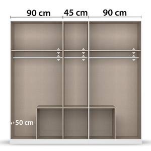 Drehtürenschrank Mainz Graumetallic - Breite: 226 cm - Ohne Spiegeltür/-en