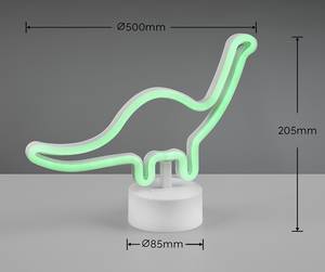 LED-Tischleuchte Bronto Blanc - Matière plastique - 27 x 21 x 9 cm