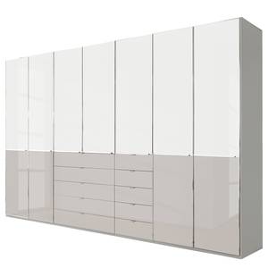 Drehtürenschrank Shanghai 2 Weiß / Sandgrau - 344 x 236 cm