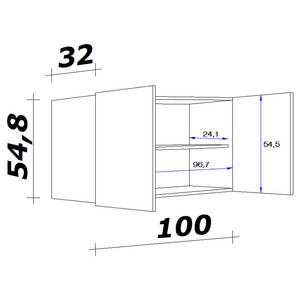 Hängeschrank Cresta Buche Dekor - Breite: 100 cm