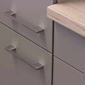 Unterschrank Cresta mit Metallgriff Grau - Breite: 100 cm