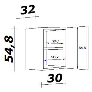 Hängeschrank Cresta mit Metallgriff Eiche Sanremo Dekor