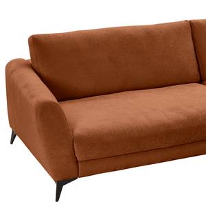 Ecksofa Morranos Chenille Rubia: Terracotta - Longchair davorstehend rechts - 2 Kissen