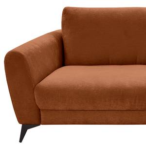 Ecksofa Morranos Chenille Rubia: Terracotta - Longchair davorstehend rechts - 2 Kissen