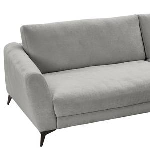 Ecksofa Morranos Chenille Rubia: Grau - Longchair davorstehend rechts - 4 Kissen