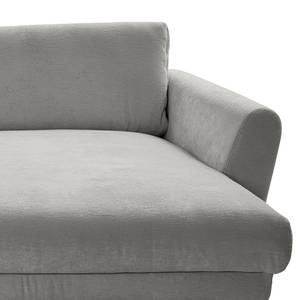 Ecksofa Morranos Chenille Rubia: Grau - Longchair davorstehend rechts - 4 Kissen