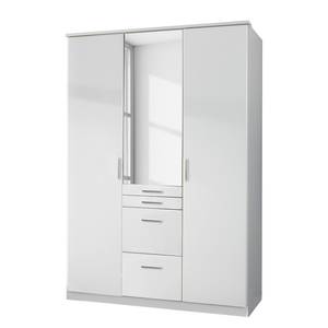 Drehtürenschrank Aachen Weiß - Breite: 135 cm