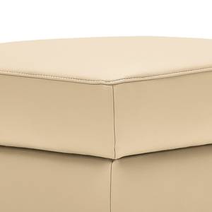 Gestoffeerde hocker Cartillon Leer Mabel: Beige