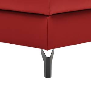 Gestoffeerde hocker Cartillon Leer Mabel: Rood