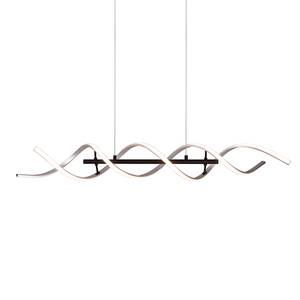 LED-Pendelleuchte Sequence Argenté - Métal - Matière plastique - 105 x 150 x 16 cm