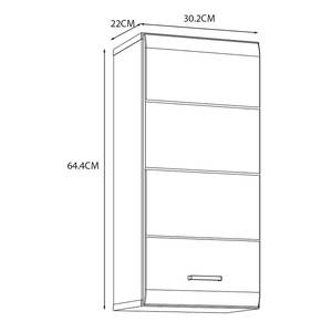 Armoire murale Touita Blanc brillant / Blanc mat